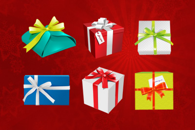Holiday Gift Boxes Psd File