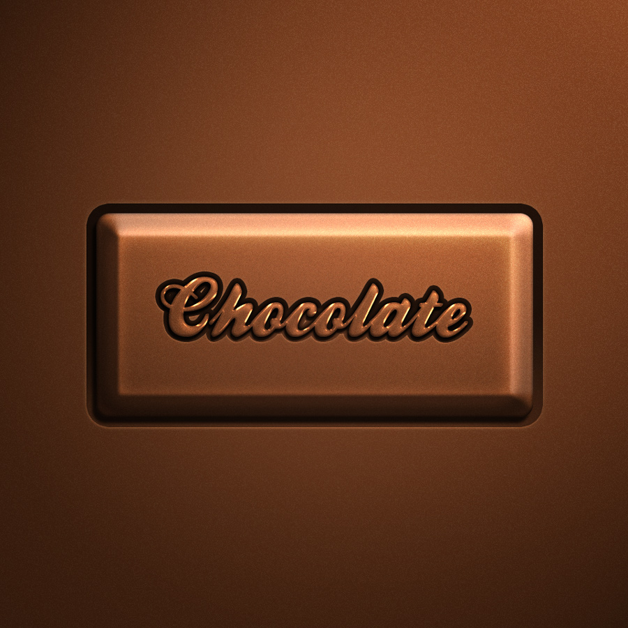 Chocolate text effect button