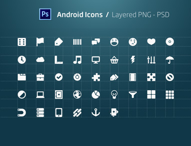 Androids Icons PSD