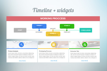 simple timeline + widget box