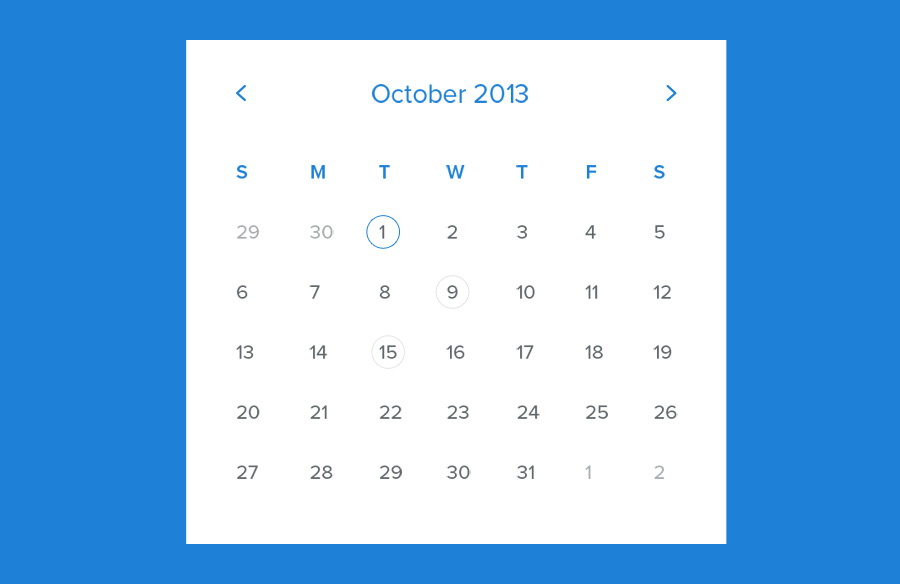 flat calendar template