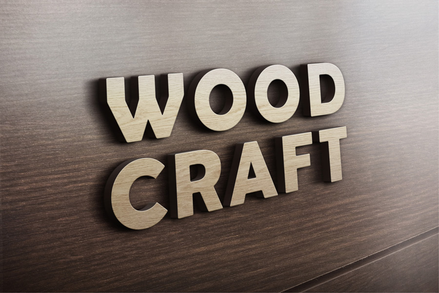 Download 3D Wooden Logo MockUp - Free PSD Files, Photoshop Resources & Templates - Download PSD