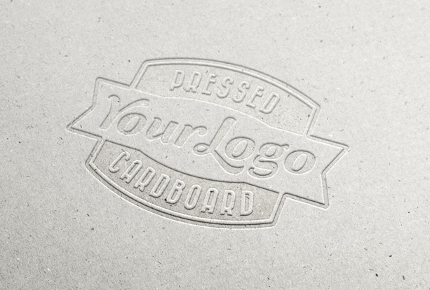 Pressed Cardboard Logo MockUp