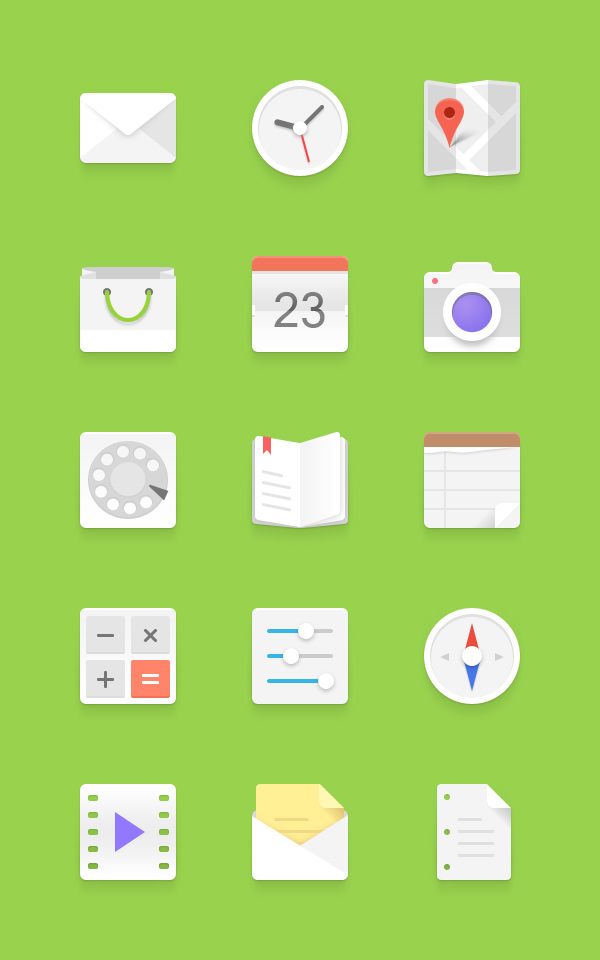 Light Android Icons Set