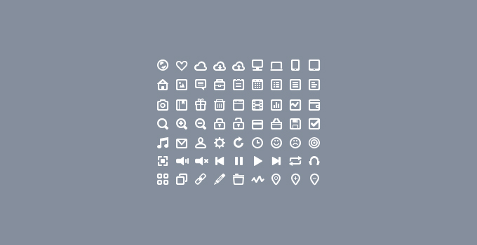 63 Mini Simple Icon Set