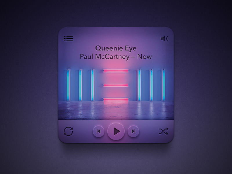 Colorful music player ui