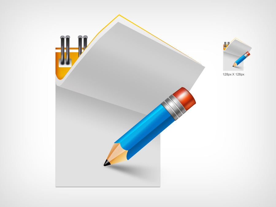pencil writing pad vector icon