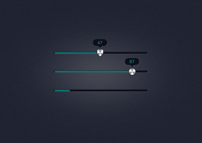 Sliders with indicators psd