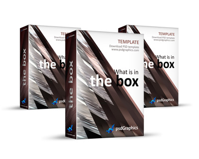 Abstract brown 3D book box template