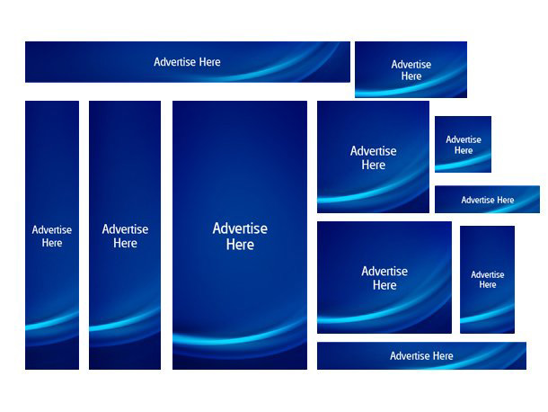blue advertise web banners pack