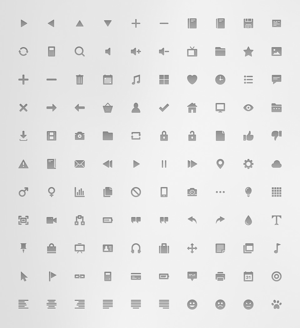 110 Free Flat Icons psd file for Web design