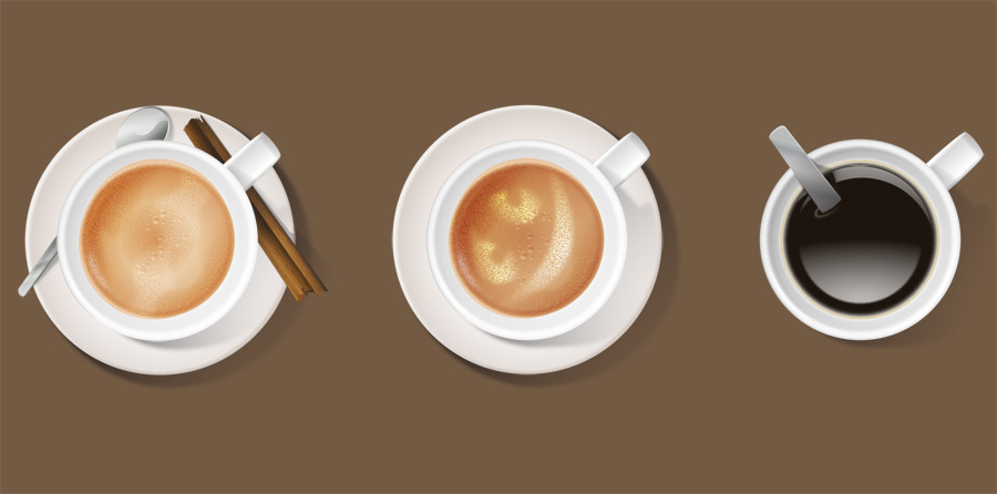 Coffee Cups PSD Graphic