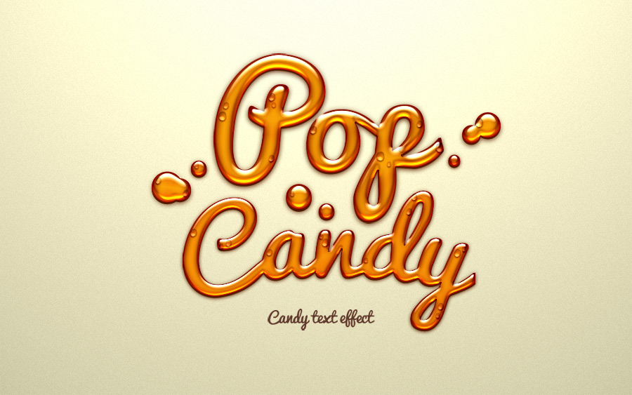 Psd Candy Water droplets Text Effect