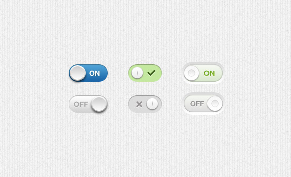 Toggle Buttons psd file