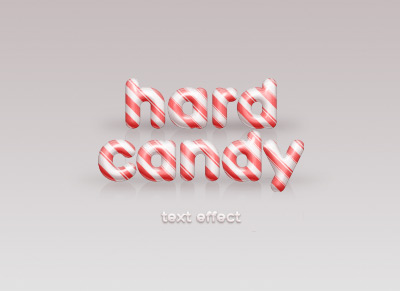 candy cane text effect mockup