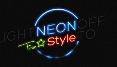 Photoshop Style Neon Text Effect Psd File