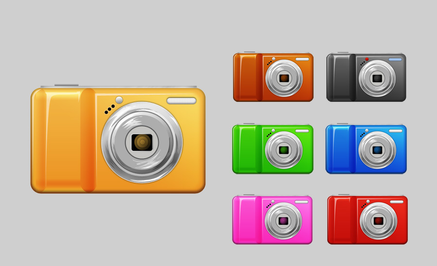 7 Free PSD Camera Vector Graphics