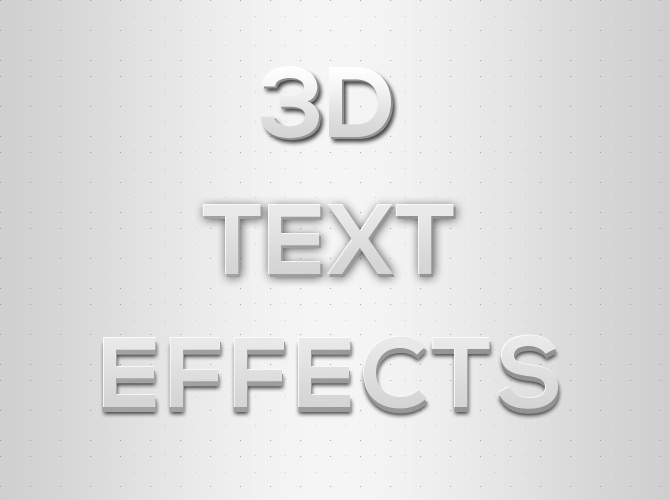 Photoshop 3D Text Effects