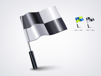 3d flag icon PSD